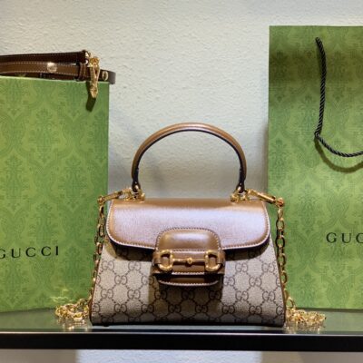 mini系列Gucci高仿包包手提包 白色