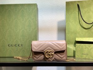 Marmot mini 氣質粉色 原廠皮 Gucci頂級原單包包