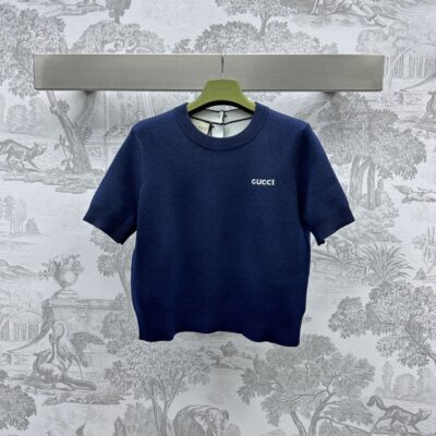 精緻耐看Gucci新品A貨衣服 開襟針織圓領T恤
