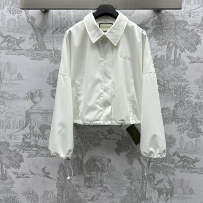 Gucci頂級一比一衣服刺繡外套白色