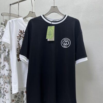 Gucci專櫃同步頂級高仿衣服情侶款短袖T恤