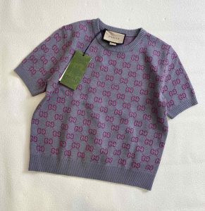 Gucci頂級A貨衣服針織短袖圓領T恤