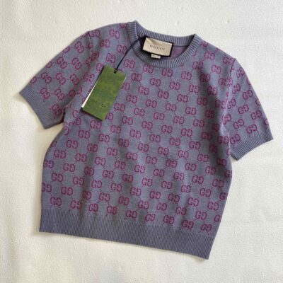 Gucci頂級A貨衣服針織短袖圓領T恤