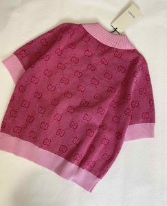 Gucci頂級高仿針織翻領服裝女款針織T恤