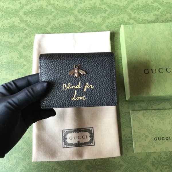 Gucci L'Aveugle Par Amour Animalier一比一古馳銀包折疊錢包