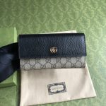 新款Ophidia系列 GucciA貨長款錢包 黑色