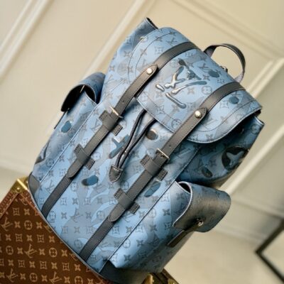M22636 藍色 LV 頂級復刻 雙肩包 背包