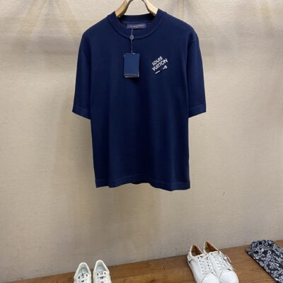 很精緻的印花 2024新品 LV 原單衣服 純棉圓領短袖T恤 白色
