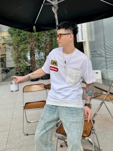 路易威登頂級高仿服裝夏季新品短袖T恤 專櫃同步 白色
