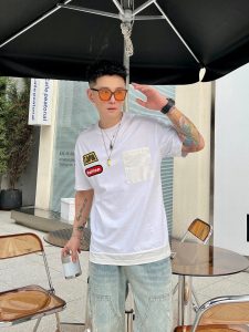 路易威登頂級高仿服裝夏季新品短袖T恤 專櫃同步 白色