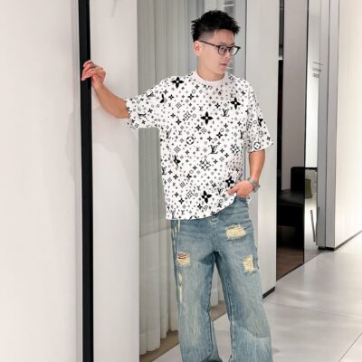 原單LV 衣服 定制面料 專櫃同步圓領短袖T恤