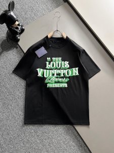 黑色 獨特印花 2024新品純棉LV高仿T恤純棉服裝