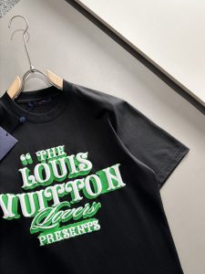 黑色 獨特印花 2024新品純棉LV高仿T恤純棉服裝