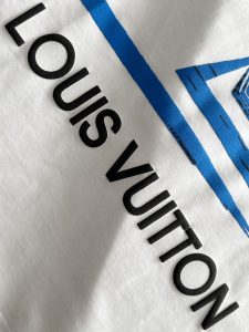 精緻的白色 80支純棉製造而成 頂級原單 LV衣服 短袖T恤男裝
