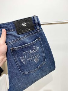 頂級原單LV男裝牛仔褲 水洗長褲 專櫃同步