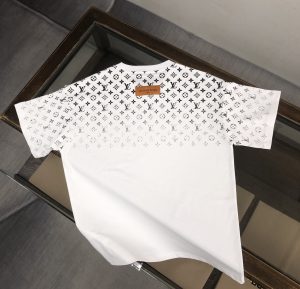 高仿奢侈品Louis vuitton/LV圓領短袖T恤 白色 男女同款