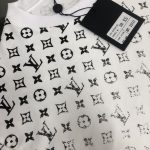 高仿奢侈品Louis vuitton/LV圓領短袖T恤 白色 男女同款
