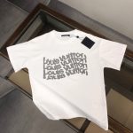 上身好看 純棉修身LV高仿衣服短袖T恤白色