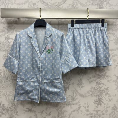 頂級高仿奢侈品LV原單睡衣套裝居家服