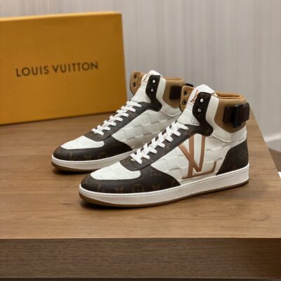 Louis Vuitton一比一復刻鞋真皮材質男士高幫鞋