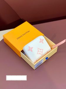 女款 真皮 拉鍊 迷你零錢包 錢夾 LV精品高仿包包
