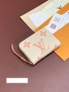 女款 真皮 拉鍊 迷你零錢包 錢夾 LV精品高仿包包