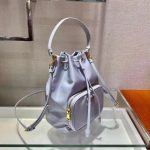 一比一複刻普拉達包包 Prada Duet Re-Nylon 水桶袋 浅藍