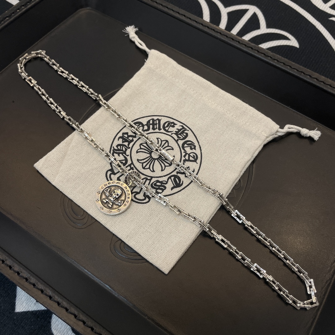 ChromeHearts202405090500005.jpg 高仿複刻Chrome Hearts克羅心飾品 經典復古項鍊 個性骷髏圖案吊墜