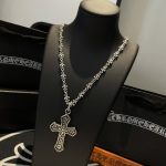 高仿複刻Chrome Hearts克羅心飾品 經典復古項鍊 個性十字架吊墜 童軍花