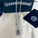 原單Chrome Hearts克羅心 十字架童軍花吊墜+Paper Chain經典5MM字母鏈