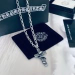 原單複刻Chrome Hearts克羅心項鍊十字架蛇纏繞吊墜+Paper Chain經典5MM字母