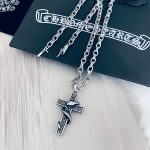 原單複刻Chrome Hearts克羅心項鍊十字架蛇纏繞吊墜+Paper Chain經典5MM字母