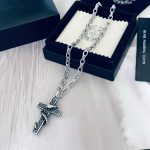 原單複刻Chrome Hearts克羅心項鍊十字架蛇纏繞吊墜+Paper Chain經典5MM字母
