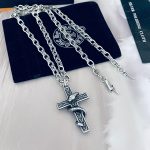 原單複刻Chrome Hearts克羅心項鍊十字架蛇纏繞吊墜+Paper Chain經典5MM字母