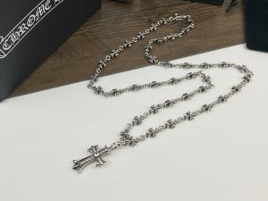 複刻原單Chrome Hearts克羅心鑲鑽十字架吊墜純手工製作十字花項鍊