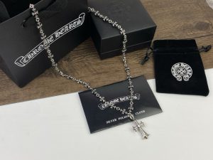 複刻原單Chrome Hearts克羅心鑲鑽十字架吊墜純手工製作十字花項鍊