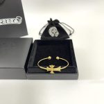 1比1複刻Chrome Hearts克羅心22k鍍金Tiny十字架開口手鐲