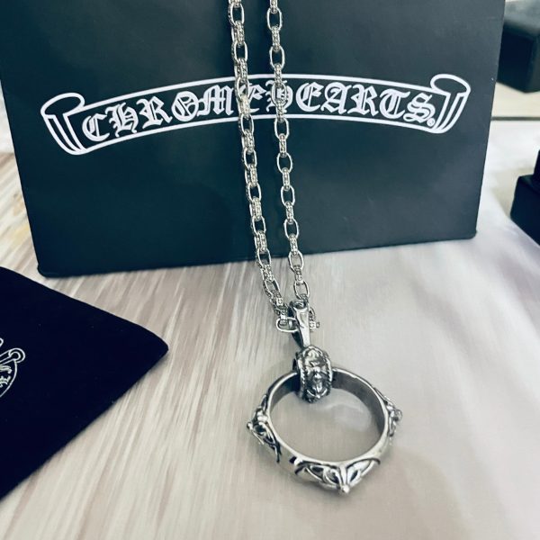 高仿Chrome Hearts克羅心SBT全十字架圖騰戒指吊墜+Paper Chain經典5MM字母項鍊