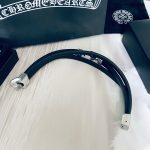 高仿複刻Chrome Hearts克羅心 經典船錨皮繩手鏈手鐲