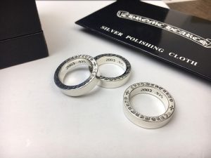 高仿Chrome Hearts克羅心飾品 6MM厚款字母光面戒指 925純銀男女同款
