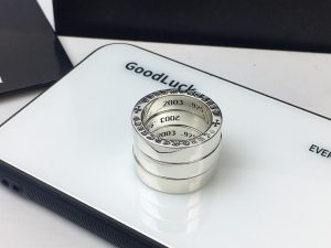 高仿Chrome Hearts克羅心飾品 6MM厚款字母光面戒指 925純銀男女同款