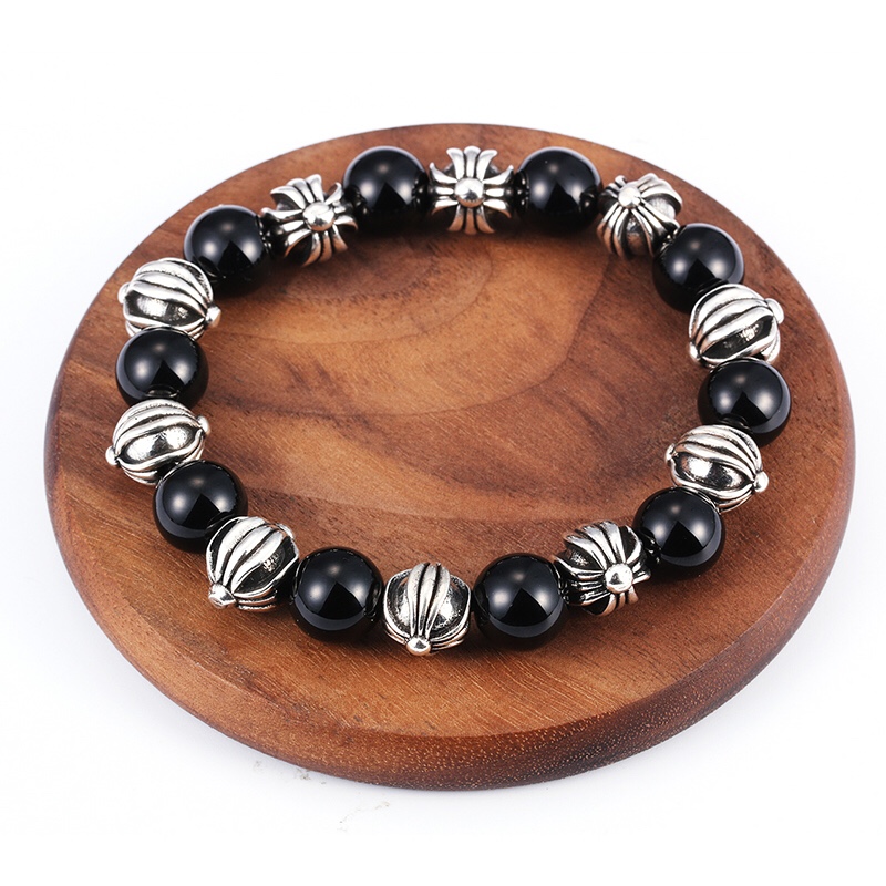 ChromeHearts202405121300003 原單Chrome Hearts克羅心飾品 黑曜石手串手鍊 男女同款