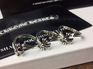 原單Chrome Hearts克羅心飾品 錯位開口十字花十字架戒指 925