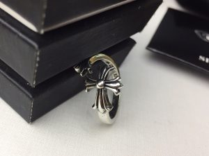 原單Chrome Hearts克羅心飾品 錯位開口十字花十字架戒指 925