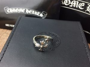 原單Chrome Hearts克羅心飾品 錯位開口十字花十字架戒指 925