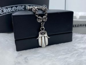 原單高仿Chrome Hearts克羅心飾品 女神之手 十字花圓珠手鍊