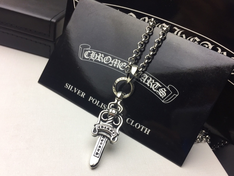 ChromeHearts202405122300001 原單高仿Chrome Hearts克羅心飾品 匕首短劍吊墜項鍊鏈長