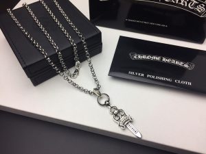 原單高仿Chrome Hearts克羅心飾品 匕首短劍吊墜項鍊鏈長