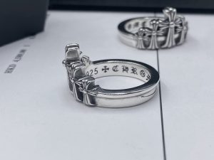 一比一複刻Chrome Hearts克羅心飾品 墓碑十字架戒指