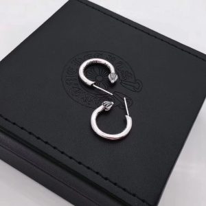 一比一超A貨Chrome Hearts克羅心飾品 光面環形Plain Hoop耳環耳釘